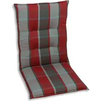 GO-DE Textil, Sessel-Auflage mittel, Wendeauflage, Karo rot, 23516-25