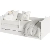 Kiki design Kinderbett mit Schublade & Matratze | 160x80 | Lattenrost aus Kiefer | Skandinavisches Design | Rausfallschutz | Für Mädchen und Junge |Weiß