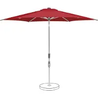 Suncomfort by Glatz Sonnenschirm Mittelstockschirm Slide, Ø 300cm , rund, Farbe rot - Aurora red