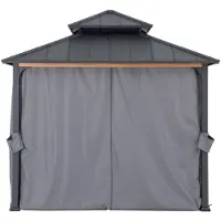 Sunjoy Vorhang für Zedernholz Gazebo 300cm x 300cm