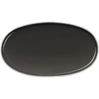 Asa selection Ovaler Teller Semana Caviar Anthracite 28,5 x 16 cm