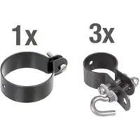 GAH Alberts Alberts Zaunanschluss-Set Wellengittertore Anthrazit, Einseitige Befestigung, Ø 60 mm, Höhe 80-175cm