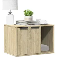 vidaXL Katzenklo Sonoma Eiche 60x40x40 cm Holzwerkstoff