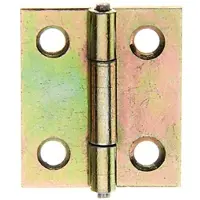 GAH Alberts Alberts Scharnier mit vernietetem Edelstahlstift, 25,5 x 22 x 0,75 mm, verzinkt, 50 Stück