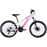 DaviBikes Kinderfahrrad Mercury Aluminium, 24", 130–160 cm, 21-Gang, Weiß/Rosa