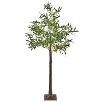 Beliani Outdoor Weihnachtsbaum Grün mit LED Lichtern 180 cm für Garten Außenbereich Indoor Weihnachtsdekoration