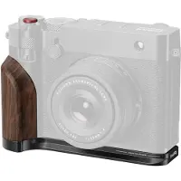 SmallRig 5266 L-förmige Montageplatte mit Holzgriff für Fujifilm GFX 100RF (schwarz)