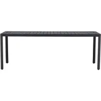 Ebuy24 Gartentisch Giardini, quadratisch, schwarz, 200 cm breit, 200 cm tief, 72 cm hoch