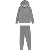 Jordan Sweatset - Cardigan/Jogginghosen - Carbon Heather m. Logo - - 6-7 Jahre (116-122) - Sweatsets