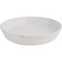 Olympia Cavolo Flache runde Schale weiß gesprenkelt 220mm (4 Stück)