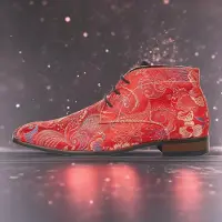 Lureaux Red Shadow High - - Schöne bunte Schuhe - Einzigartiger Druck - Herren