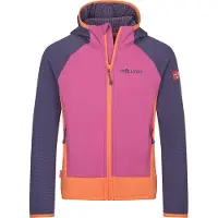 TROLLKIDS Hybrid-Fleecejacke "Seiland" in Rosa/ Lila/ Orange - 110