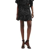AllSaints Ivy Emb Skirt Black Größe: 4 | Miniröcke Outlet | Damen | Schwarz