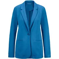 Goldner Damenblazer mit Reverskragen und Paspeltaschen in blau | Gr.: 44