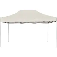 The Living Store Profi-Partyzelt Faltbar Aluminium 4,5x3 m Creme