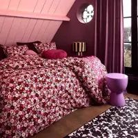 Essenza Bettwäsche Mellow Millesfleurs Schwarz Bio-Baumwollperkal-155 x 220 cm