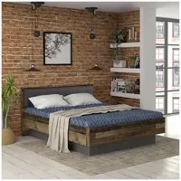 Forte POSEN Bettgestell 160x200 Old-Wood Vintage