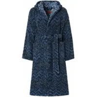 Missoni Bademantel Azul 150 Hooded Unisex Blue Multicolor-S
