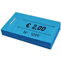 Combicraft Wertmarken Block Blau € 2,00 - 5 Blöcke á 50 Abrisse