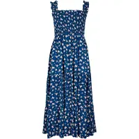 Apricot Midikleid "Florales Midikleid" mit Smokdetails