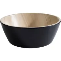 Multi Skål Frida 0.45 ltr Ø15x5.5 cm Melamin Sort/Trælook,1 stk
