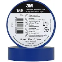 3M Temflex 155 Vinyl Elektro-Isolierband, Blau, 19 mm x 20 m, 0,13 mm