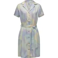 Ragwear Sommerkleid "Sawira" Eingrifftaschen Gemustertes Midikleid mit Knopfleiste