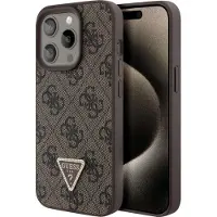 GUESS Apple iPhone 15 Pro Hülle - Kunststoff - - Backcover/Hard Case - Braun