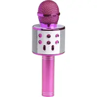 Denver KMS-20P, Karaoke-Mikrofon, Verkabelt & Kabellos, Bluetooth/3.5 mm, 10 m, USB Typ-A, Pink