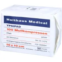 Holthaus Medical Mullkompressen Ypsipad 10x10 cm unsteril 8fach 100 St Kompressen