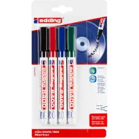 Edding 4-8400-4-1999 4-8400-4-1999 CD/DVD-marker Sort, Rød, Grøn, Blå 0.5 mm, 1 mm 4 stk