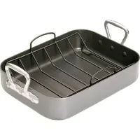 Masterclass Antihaft-Backform de Teflon mit Gitterrost, Kohlenstoffstahl, grau, 40 x 28 x 8 cm