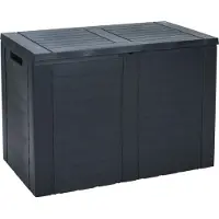 Huismerk Parya Garten ? Aufbewahrungsbox für Kissen ? 170 Liter Garten ? Grau ? 75 x 44 x 53 cm