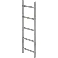 MUNK Günzburger Steigtechnik MUNK Schachtleiter Stahl verzinkt 400mm breit 5 Sprossen 1,40m lang