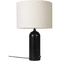 Gubi Gravity Tischleuchte Large Schwarz Marmor/Canvas - , dimmbar, Schwarz, für Wohnzimmer, Marmor