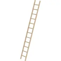 Günzburger Steigtechnik Sprossen-Anlegeleiter Holz ohne Traverse 12 Sprossen - 033112