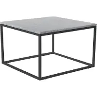 SIT Möbel Couchtisch SIT "Wien aus Marmor mit Metallgestell – quadratisches Design", schwarz (schwarz, weiß), B:75cm H:48cm T:75cm, Tische, Couchtisch, Echter Marmor mit gerader Kante & stabilem Metallgestell
