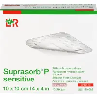 EurimPharm Arzneimittel GmbH Suprasorb P Sensitive Pu-schaumv.bor.lite 10x10cm 10 St