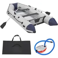 ArtSport Schlauchboot 3,80 m für 6 Personen mit 2 Sitzbänke & Aluboden – Paddelboot mit Paddel, Pumpe, Tasche & Reparaturset – Angelboot aufblasbar
