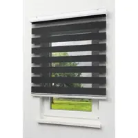LYSEL Outlet Doppelrollo mit Blende Schwarz, (B x H) 60cm x 175cm