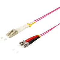 S/CONN Duplex Patchkabel LC/ST 50/125µ, OM4 violett, 5,0m