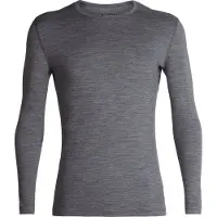 Icebreaker Langarmshirt 200 Oasis LS Crewe Gritstone Heather Herren-S