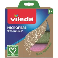 Vileda mikrofiberklud 100% genanvendt 3 stk.