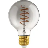 Eglo E27 G80 Spiral Rauchglas Lampe – Smart Zigbee & Bluetooth – Warmweiß