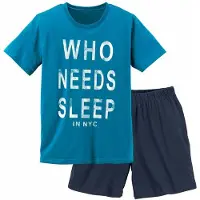 Le jogger Pyjama 1 Stück, 2 tlg. Schlafanzug mit Spruch "Who needs sleep"