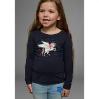 Kidsworld Langarmshirt "mit süßem Einhorn Druck" langärmlig, hüftlange Passform, stylischer Druck