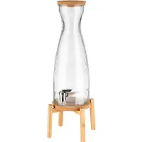 Aps Saftdispenser - 4.5 L - Edelstahl, Silikon, Holz, Kork