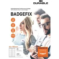 Durable Selbstklebendes Namensschild Badgefix 46 x 105 mm