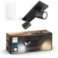 Philips Hue Runner Aufbauspot White Ambiance - 2 Spots - Schwarz + Dimmer