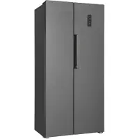 Exquisit Side by Side SBS450-360E anthrazit | 444 L Volumen | Side by Side Kühlschrank NoFrost | Umluft | Kühlschrank Side by Side Schnellgefrieren